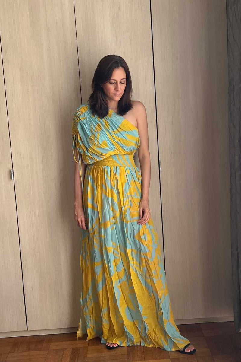 TSUBA BLUE DRESS Indo-Western Wear,Dress by Yam for women in Singapore