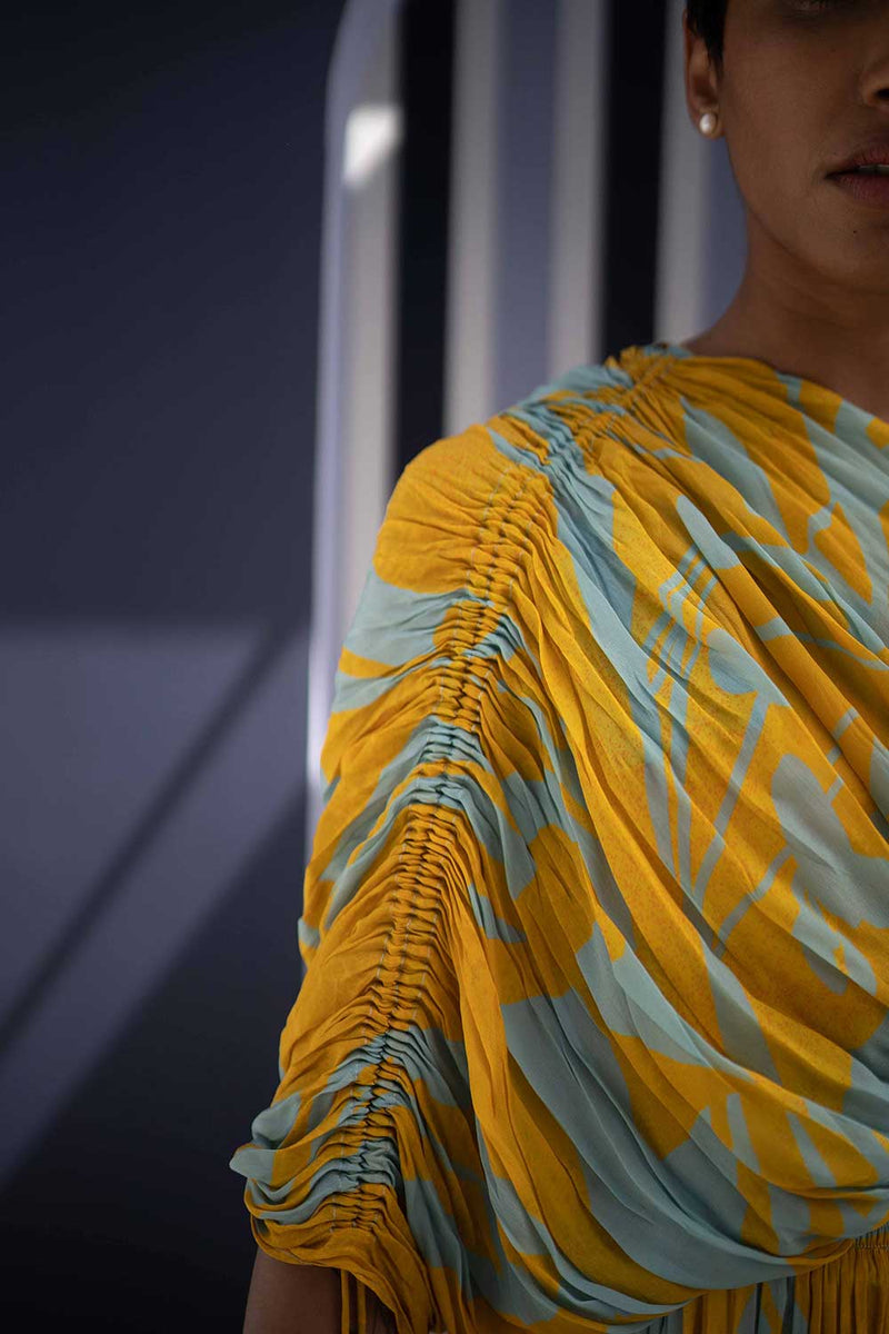 TSUBA BLUE DRESS Indo-Western Wear,Dress by Yam for women in Singapore