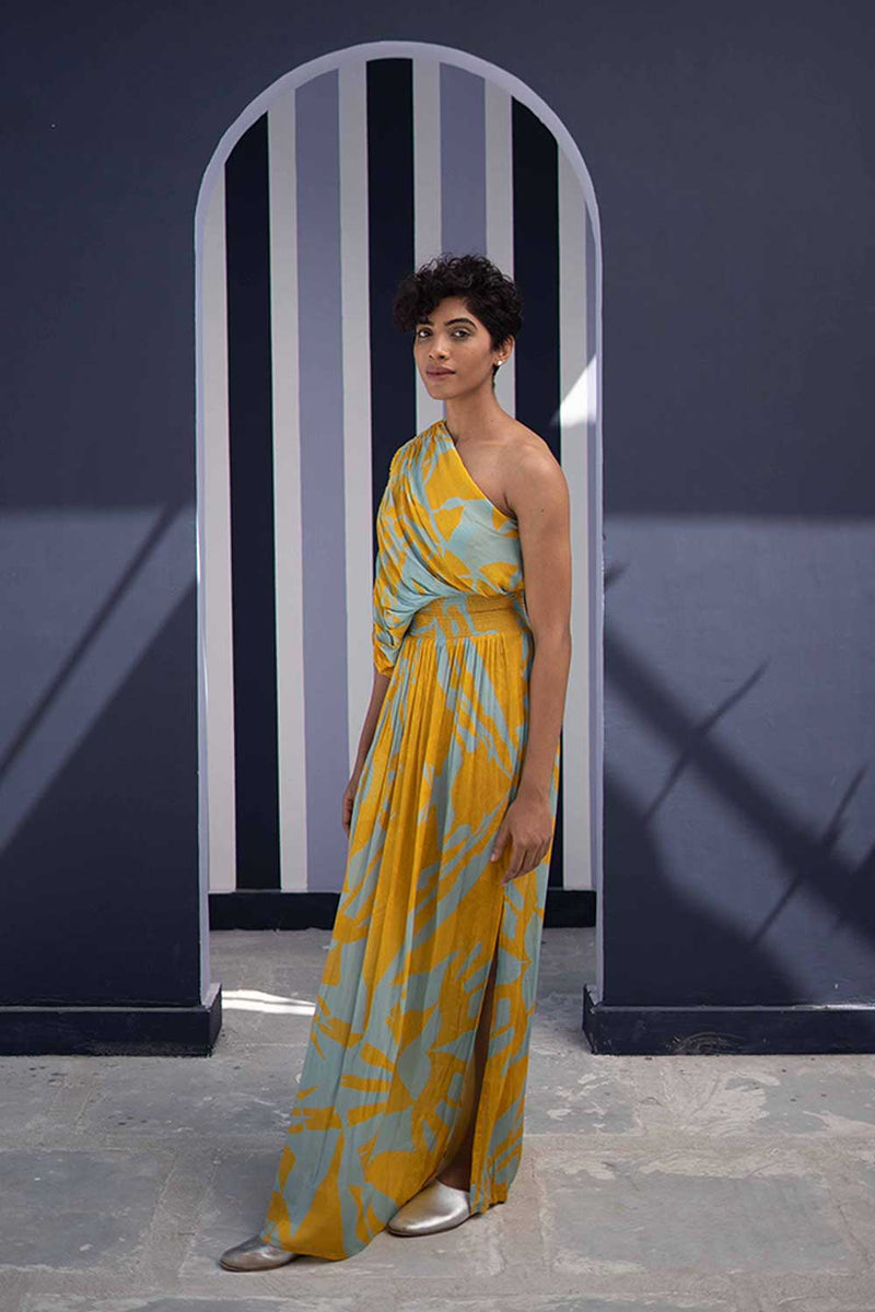 TSUBA BLUE DRESS Indo-Western Wear,Dress by Yam for women in Singapore