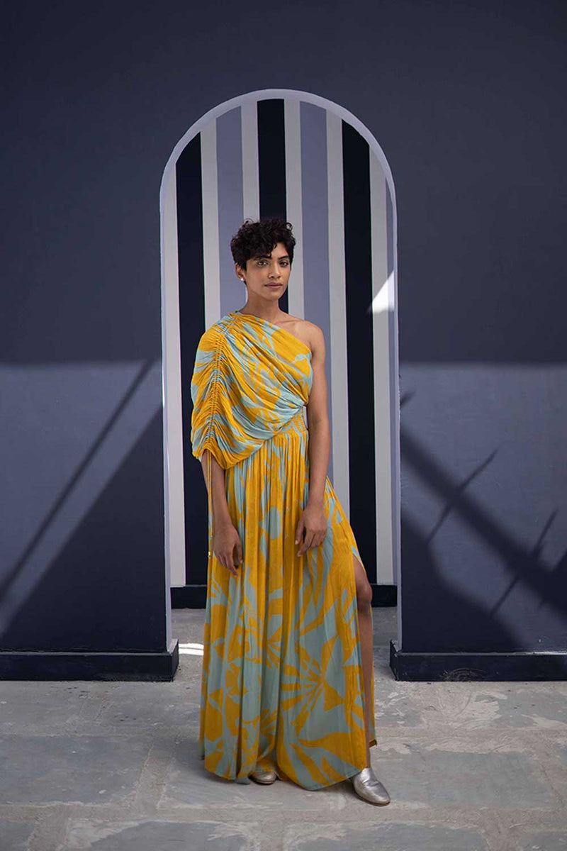 TSUBA BLUE DRESS Indo-Western Wear,Dress by Yam for women in Singapore