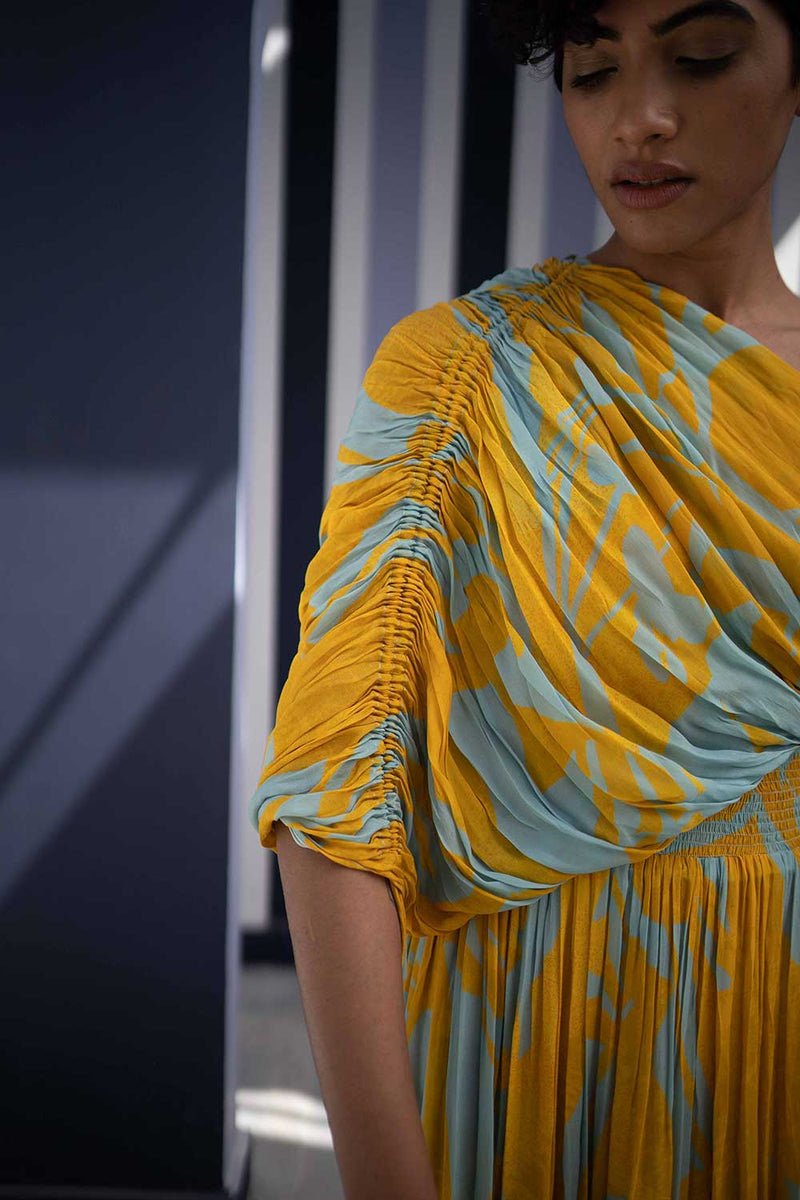 TSUBA BLUE DRESS Indo-Western Wear,Dress by Yam for women in Singapore