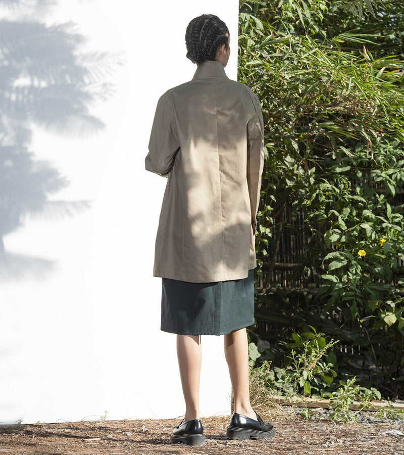 Umber Car Coat Jackets & Overlays by Khara Kapas for women in Singapore