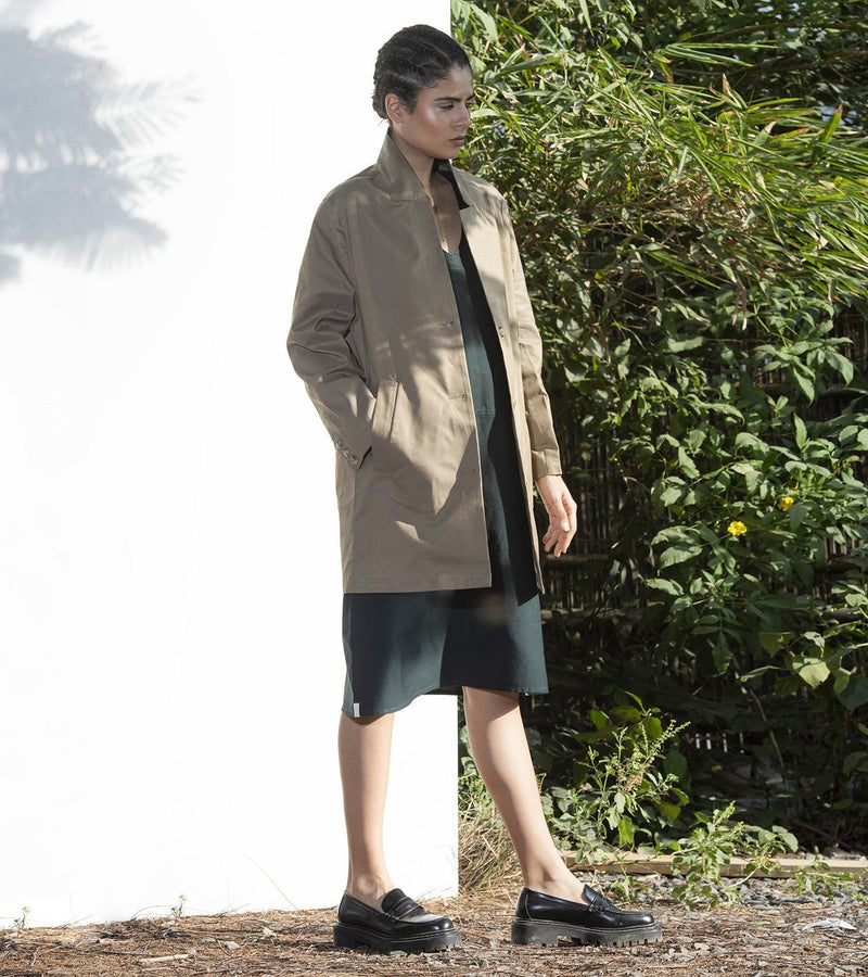 Umber Car Coat Jackets & Overlays by Khara Kapas for women in Singapore