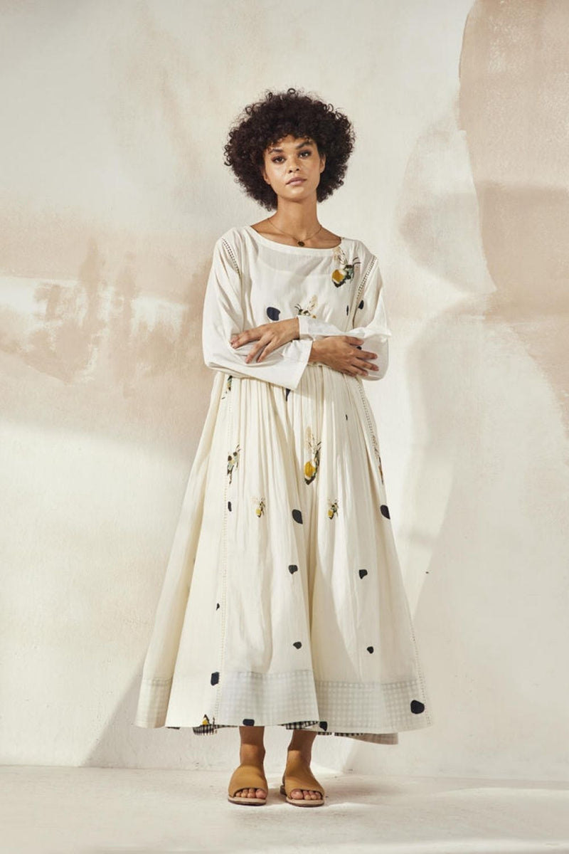 Whimsy Dress by Khara Kapas in white for women in Singapore