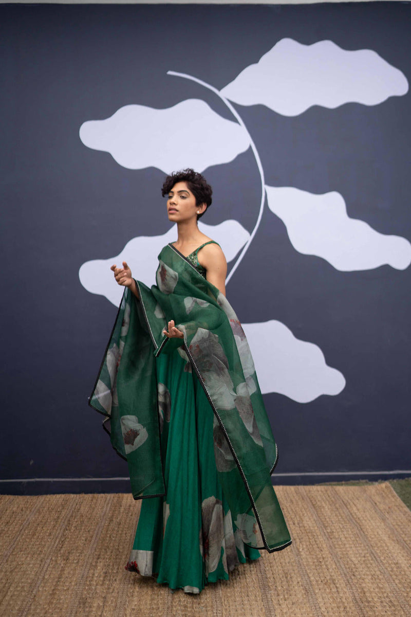 WHITE POPPIES LEHENGA Lehenga Set by Yam for women in Singapore