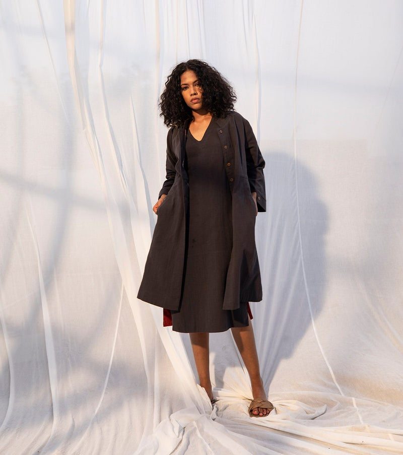 Woody Jackets & Overlays by Khara Kapas in black for women in Singapore