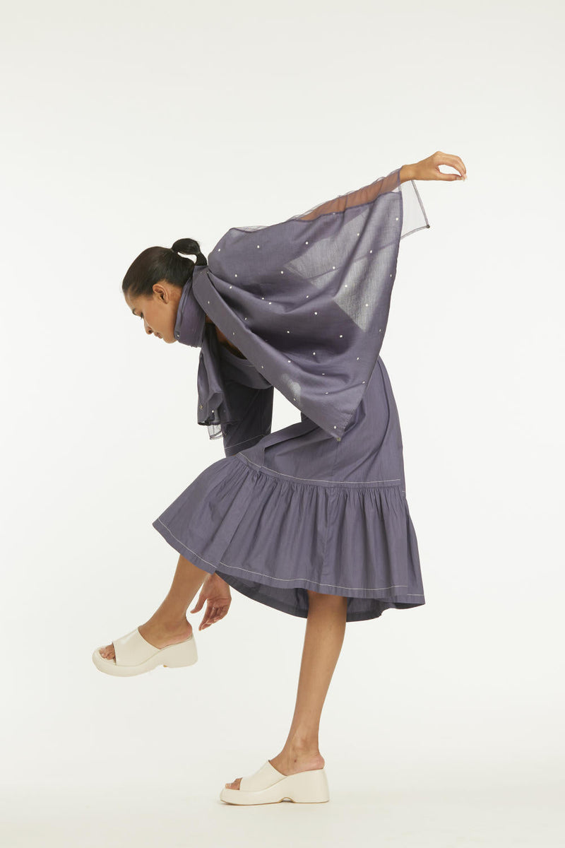 Wrap Dress Co-ord Violet Dress,Co-ord Set,Scarves & Stoles by THREE for women in Singapore
