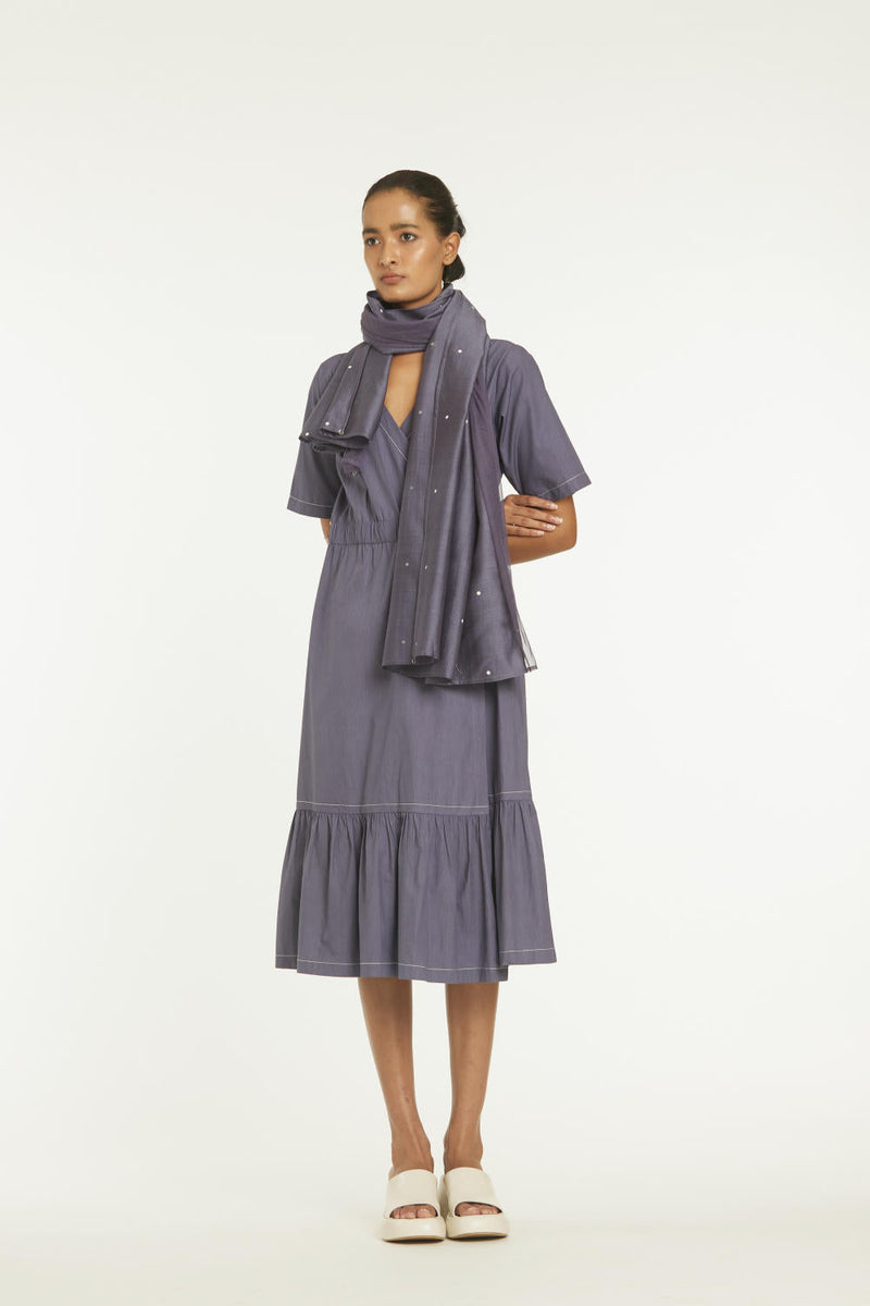 Wrap Dress Co-ord Violet Dress,Co-ord Set,Scarves & Stoles by THREE for women in Singapore