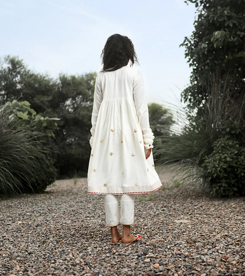 YASMIN Kurta Sets by Khara Kapas in white for women in Singapore