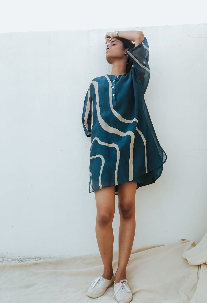 Yaz Dress Indigo Fashion Nirjara