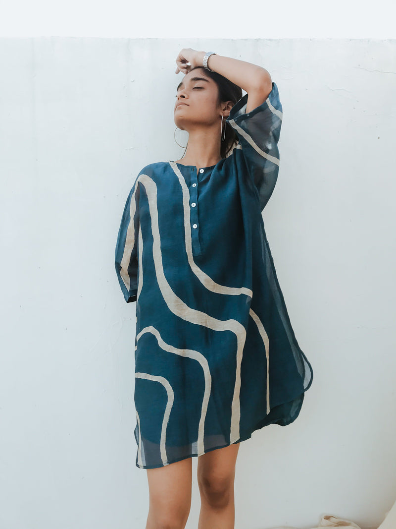 Yaz Dress Indigo Fashion Nirjara