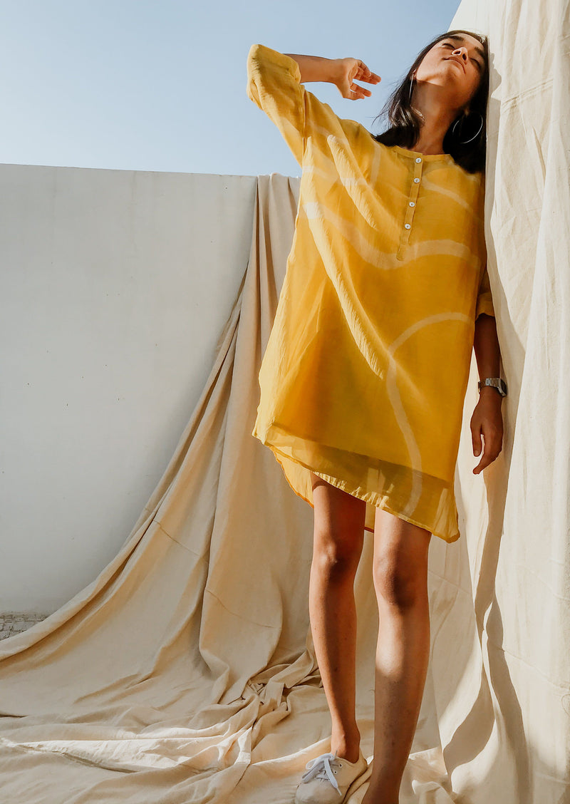 Yaz Dress Yellow Fashion Nirjara