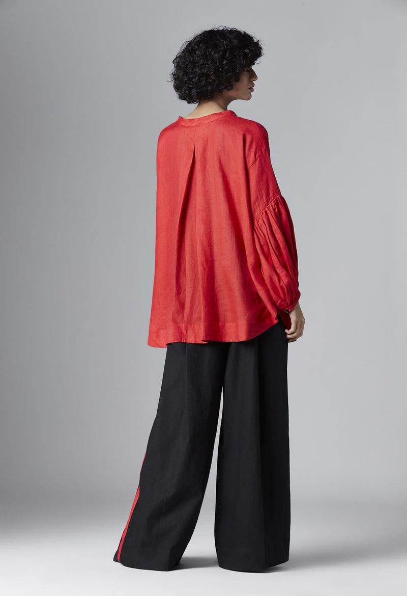 Zinnia Shirt linen Top & Tunics by Chola for women in Singapore