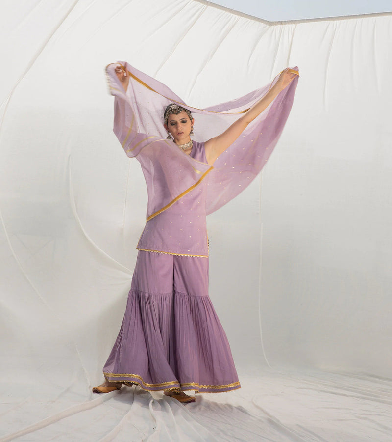 Ziya Sharara Set Kurta Sets by Khara Kapas for women in Singapore